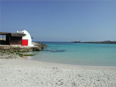 Binibequer's beach and Los Bucaneros Bar 